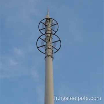 Pole de communication galvanisée en acier hongguang